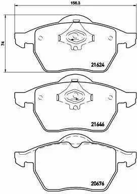 BREMBO KLOCKI HAM AUDI A4 GOLF III 2.8VR6 PASSAT P 