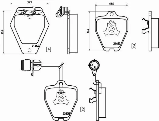 BREMBO Zestaw klocków hamulcowych, hamulce tarczowe P 85 038 