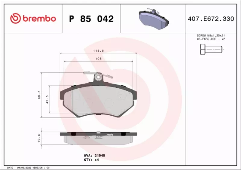 BREMBO TARCZE+KLOCKI PRZÓD AUDI A4 B5 280MM 