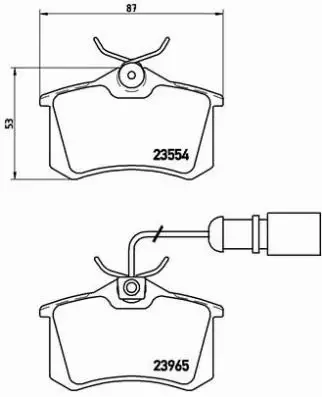 BREMBO TARCZE+KLOCKI TYŁ SEAT ALHAMBRA 268MM 