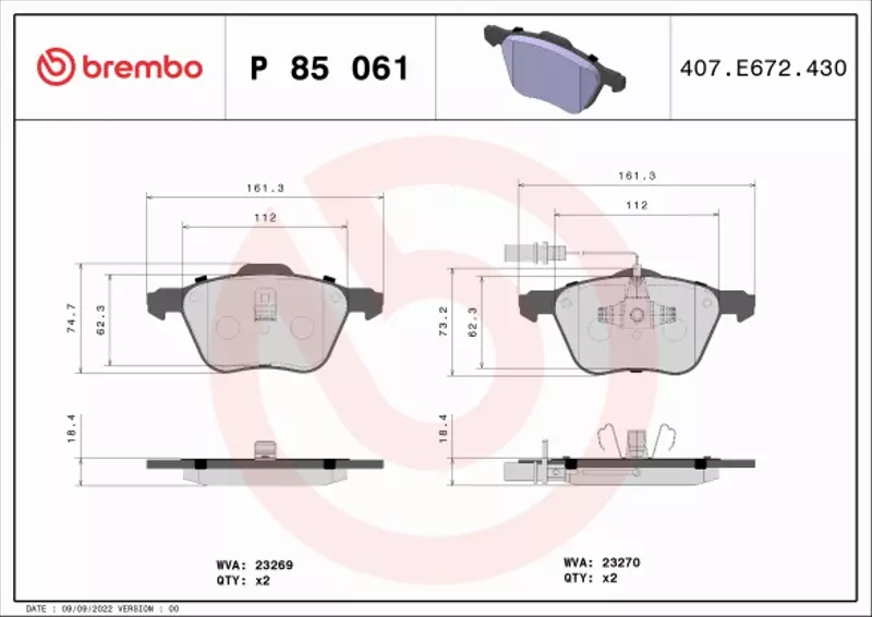 BREMBO TARCZE+KLOCKI PRZÓD FORD GALAXY MK1 313MM 