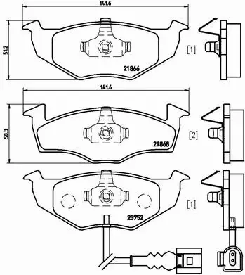 BREMBO KLOCKI HAM SEAT IBIZA IV POLO 9N_ FABIA TDI 