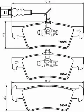 BREMBO Zestaw klocków hamulcowych, hamulce tarczowe P 85 091 