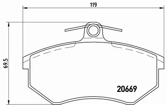 BREMBO Zestaw klocków hamulcowych, hamulce tarczowe P 85 092 