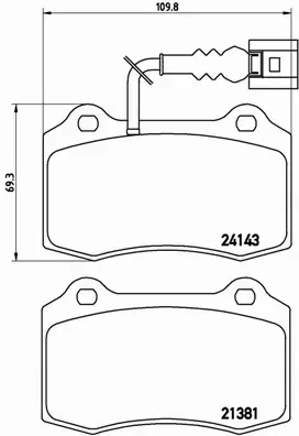 BREMBO Zestaw klocków hamulcowych, hamulce tarczowe P 85 104 