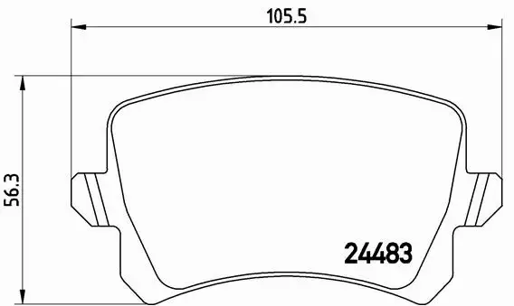 BREMBO Zestaw klocków hamulcowych, hamulce tarczowe P 85 108 