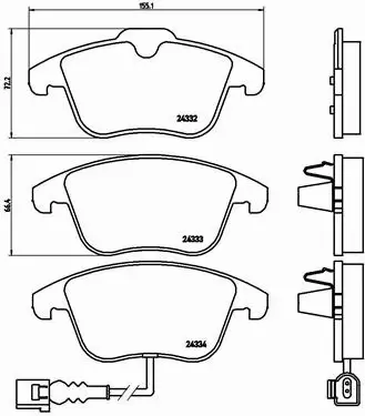 BREMBO TARCZE+KLOCKI PRZÓD AUDI Q3 312MM 