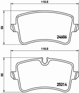 BREMBO Zestaw klocków hamulcowych, hamulce tarczowe P 85 118 