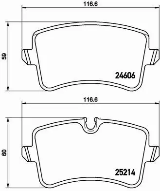 BREMBO Zestaw klocków hamulcowych, hamulce tarczowe P 85 119 