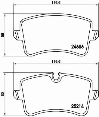 BREMBO Zestaw klocków hamulcowych, hamulce tarczowe P 85 120 