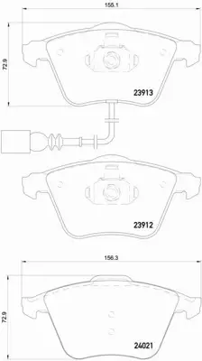 BREMBO Zestaw klocków hamulcowych, hamulce tarczowe P 85 129 