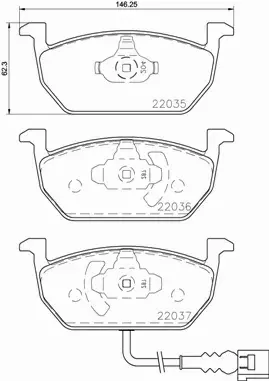 BREMBO Zestaw klocków hamulcowych, hamulce tarczowe P 85 137 