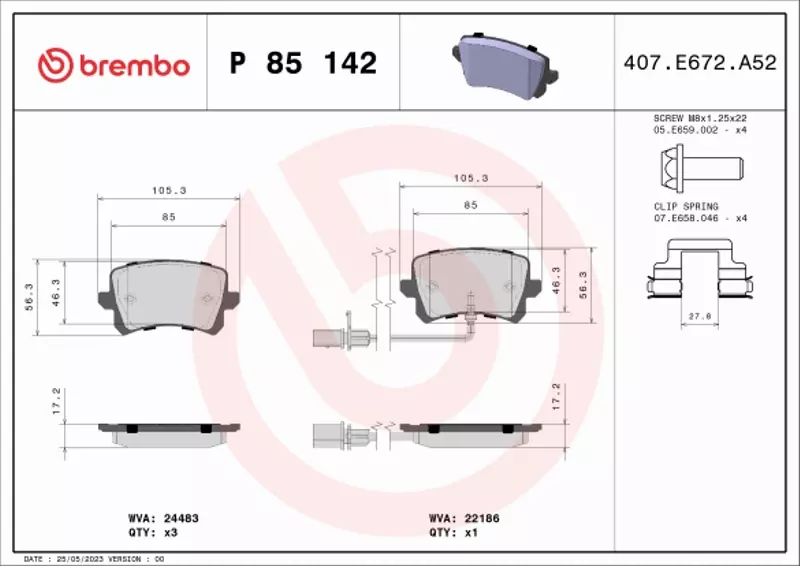 BREMBO TARCZE+KLOCKI TYŁ AUDI Q3 RSQ3 8U 310MM 