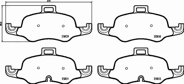 BREMBO Zestaw klocków hamulcowych, hamulce tarczowe P 85 160 