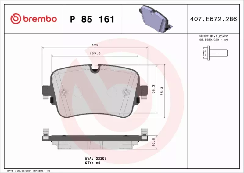 BREMBO TARCZE+KLOCKI TYŁ AUDI A6 C8 A7 4K 350MM 