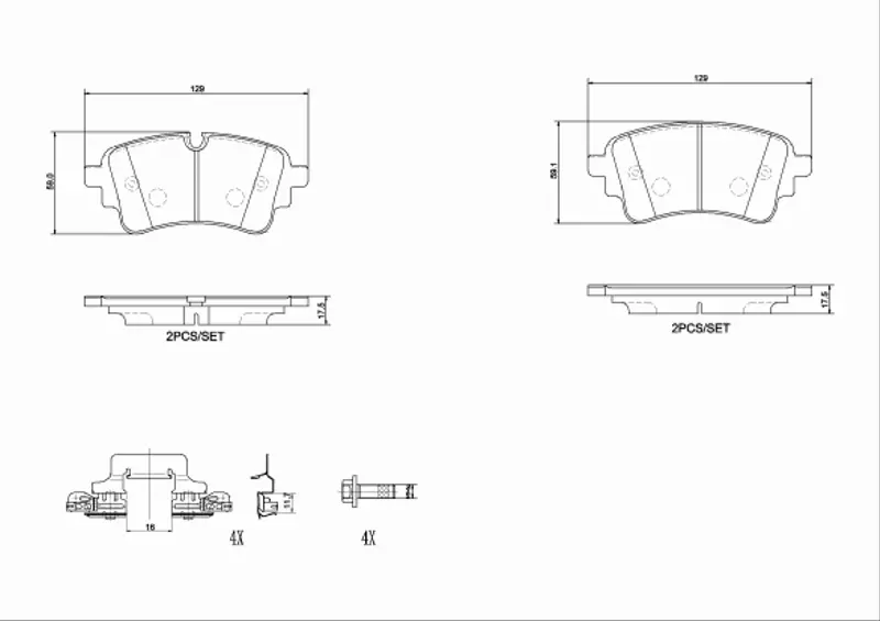 BREMBO KLOCKI HAMULCOWE P 85 186 