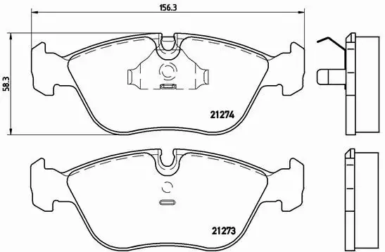 BREMBO Zestaw klocków hamulcowych, hamulce tarczowe P 86 013 