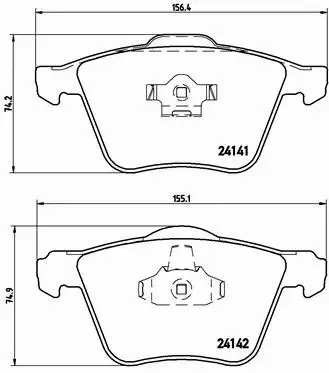 BREMBO Zestaw klocków hamulcowych, hamulce tarczowe P 86 018 