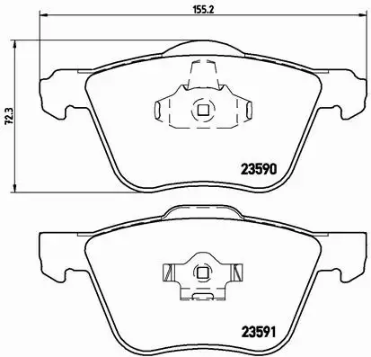 BREMBO KLOCKI HAM VOLVO XC90 02- V70 S60 2.4T5 D5 