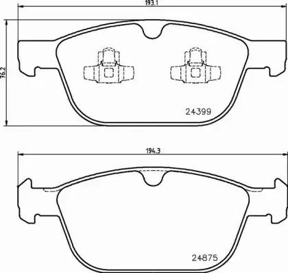 BREMBO Zestaw klocków hamulcowych, hamulce tarczowe P 86 023 