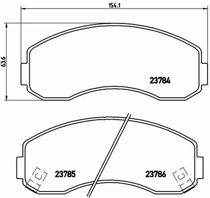 BREMBO Zestaw klocków hamulcowych, hamulce tarczowe P 99 003 