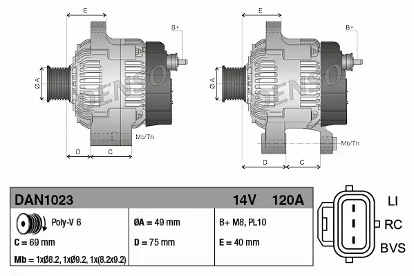 DENSO ALTERNATOR FORD FOCUS MK2 C-MAX 1.8 2.0 