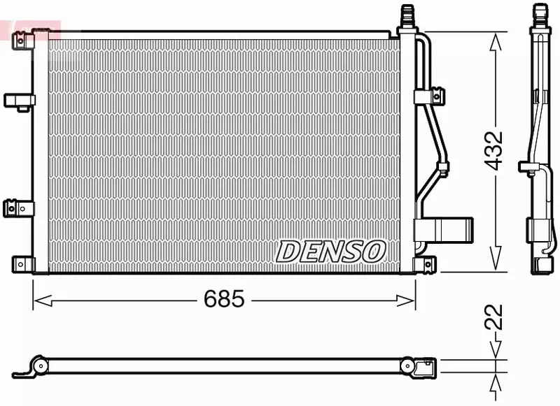 DENSO CHŁODNICA KLIMATYZACJI DCN33013 