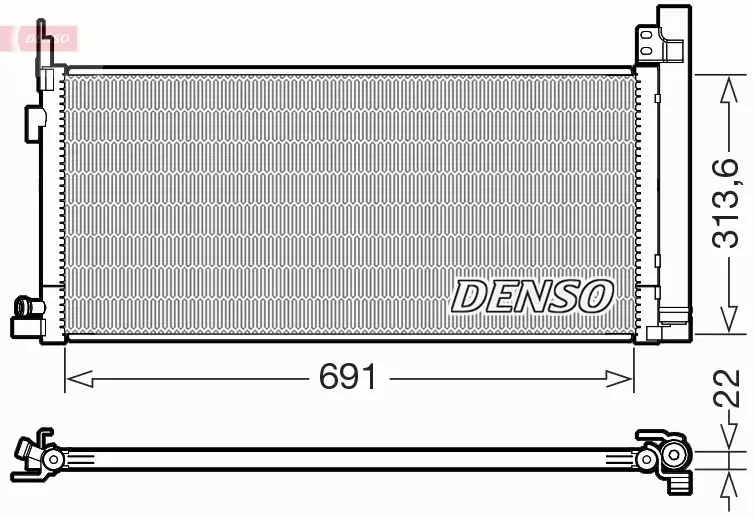 DENSO CHŁODNICA KLIMATYZACJI DCN50124 