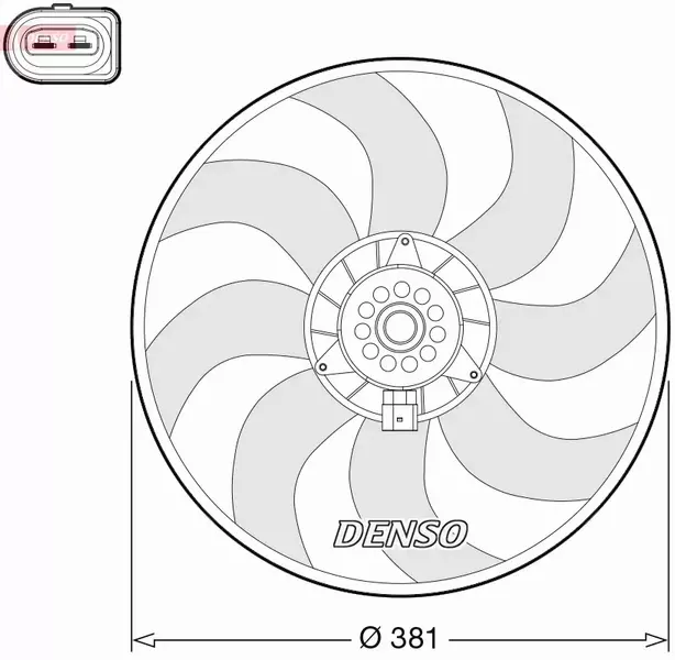 DENSO WENTYLATOR CHŁODNICY DER02006 