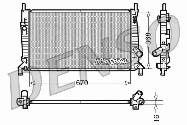 DENSO CHŁODNICA WODY VOLVO S40 II V50 C30 