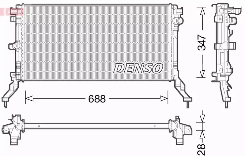 DENSO CHŁODNICA WODY DRM23039 