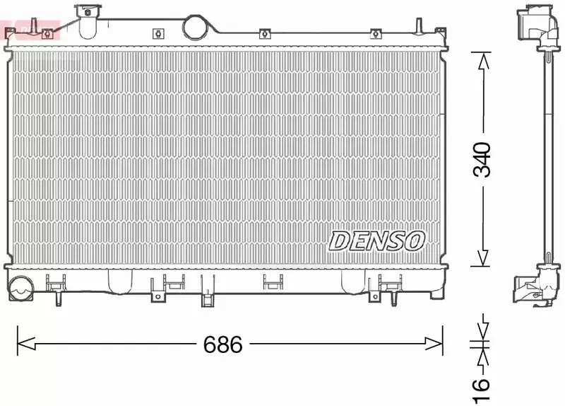 DENSO CHŁODNICA WODY DRM36021 