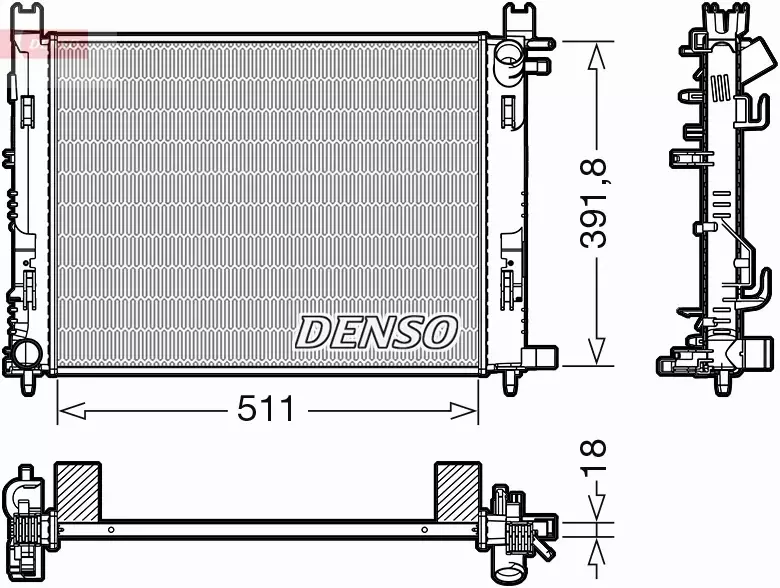 DENSO CHŁODNICA WODY DRM37002 