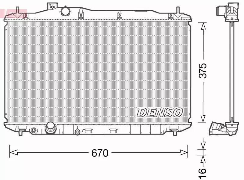 DENSO CHŁODNICA WODY DRM40040 