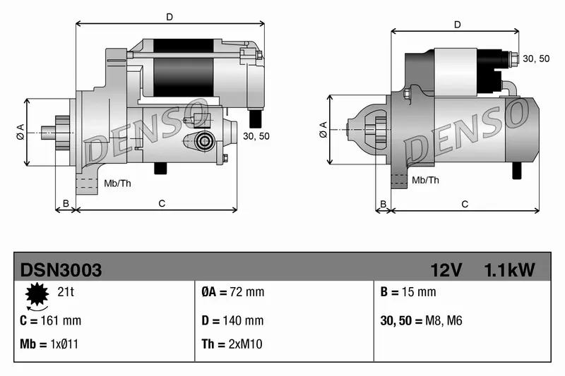 DENSO ROZRUSZNIK SILNIKA DSN3003 