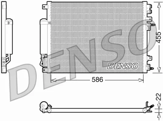 DENSO CHŁODNICA KLIMATYZACJI DCN06001 