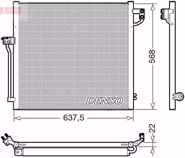 DENSO CHŁODNICA KLIMATYZACJI DCN17058 