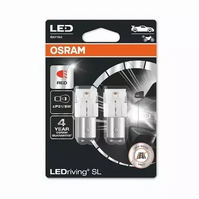 OSRAM LEDRIVING ŻARÓWKI P21/5W CZERWONE 12V RED 