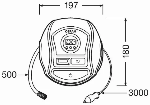 OSRAM TYREINFLATE 450 12V KOMPRESOR DO OPON KÓŁ  