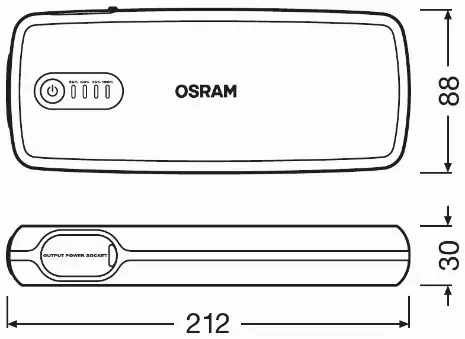 OSRAM JUMP STARTER BOOSTER POWERBANK 400A 16800mAh 