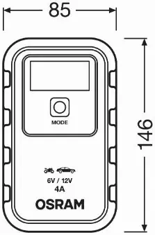 OSRAM BATTERYCHARGE 904 PROSTOWNIK SAMOCHODOWY 12V 