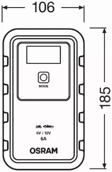 OSRAM BATTERYCHARGE 906 PROSTOWNIK SAMOCHODOWY 12V 