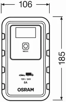 OSRAM ŁADOWARKA DO AKUMULATORÓW OEBCS908 