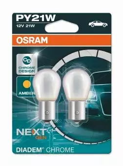 OSRAM DIADEM CHROME PY21W 12V BAU15S BLISTER 