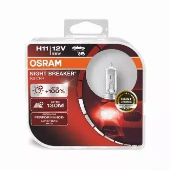 OSRAM NIGHT BREAKER SILVER +100% H11 12V 55W DUO 