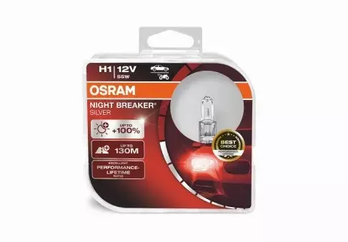 OSRAM NIGHT BREAKER SILVER +100% H1 12V 55W DUO 