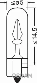 OSRAM ORIGINAL ŻARÓWKI PBT5 12V 2W W2X4.6D DUO 