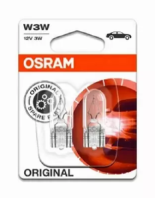 OSRAM ORIGINAL ŻARÓWKI W3W 12V 3W W2,1x9,5d DUO 