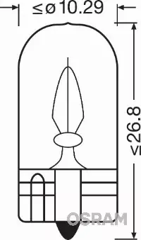 OSRAM ORIGINAL ŻARÓWKI W3W 12V 3W W2,1x9,5d DUO 