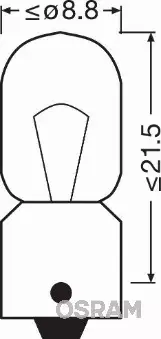 OSRAM ORIGINAL ŻARÓWKI T4W 12V 4W BA9S 3893 DUO 